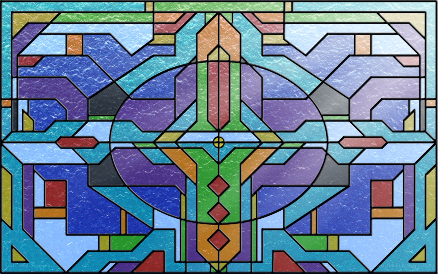 geometric stained glass pattern
