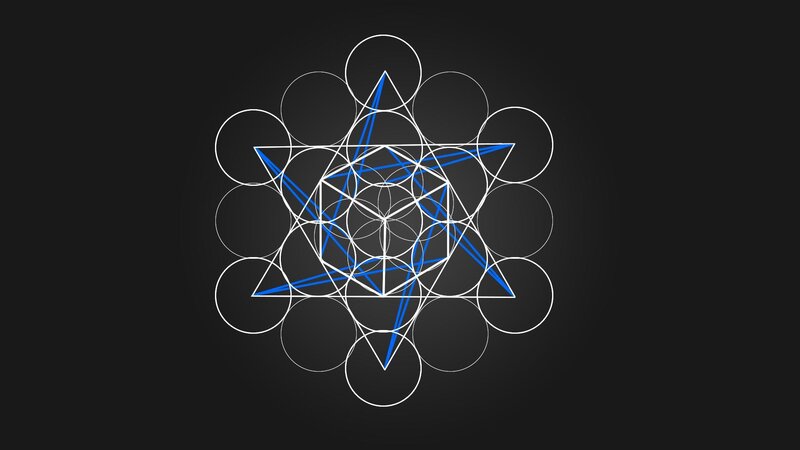 Geometric Star Pattern — Black, Calm