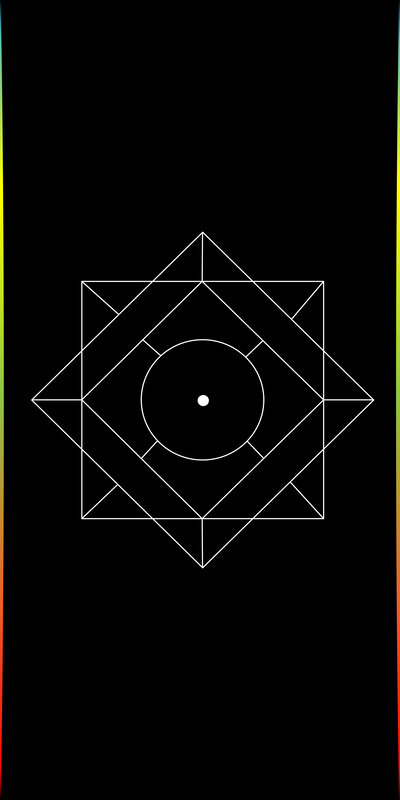 Geometric Star Pattern — Black, Minimalist