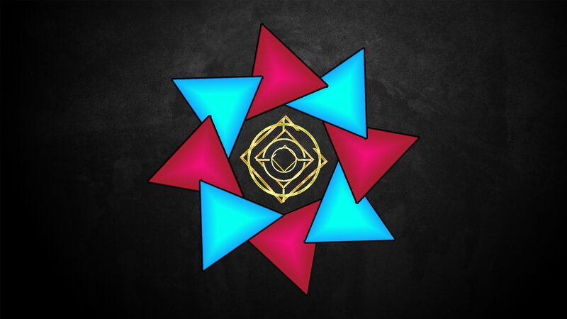Geometric Star Pattern — Black, Mysterious