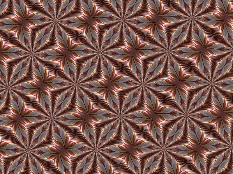 Geometric Star Pattern — Brown