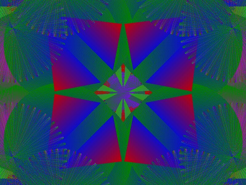 Geometric Star Pattern — Green