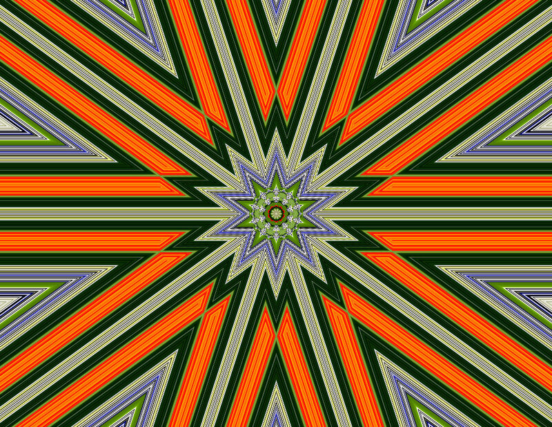 Geometric Star Pattern — Green, Vibrant