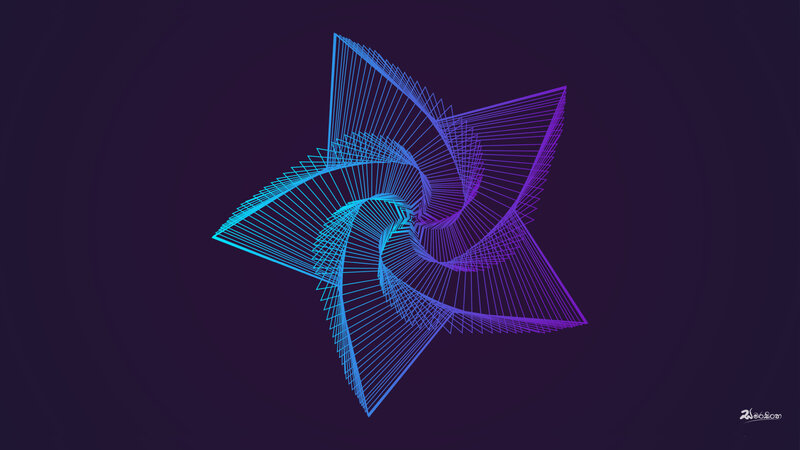 Geometric Star Pattern — Purple, Calm