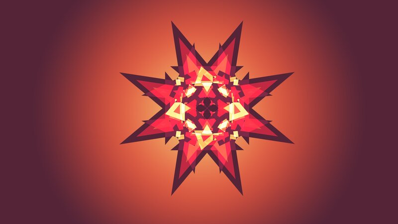 Geometric Star Pattern — Red, Dramatic
