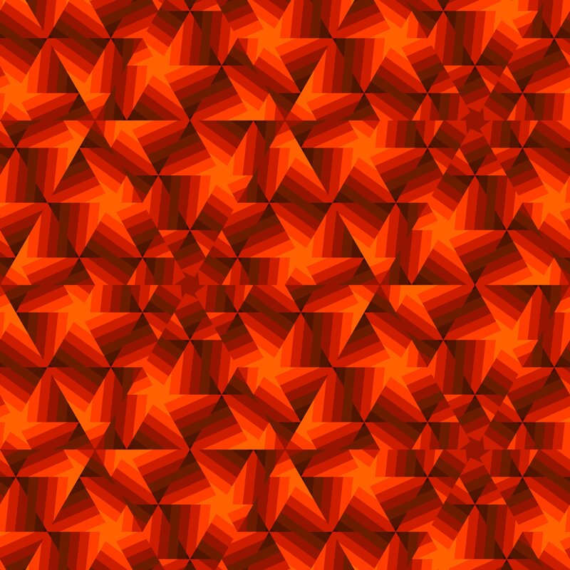 Geometric Star Pattern — Red, Dynamic