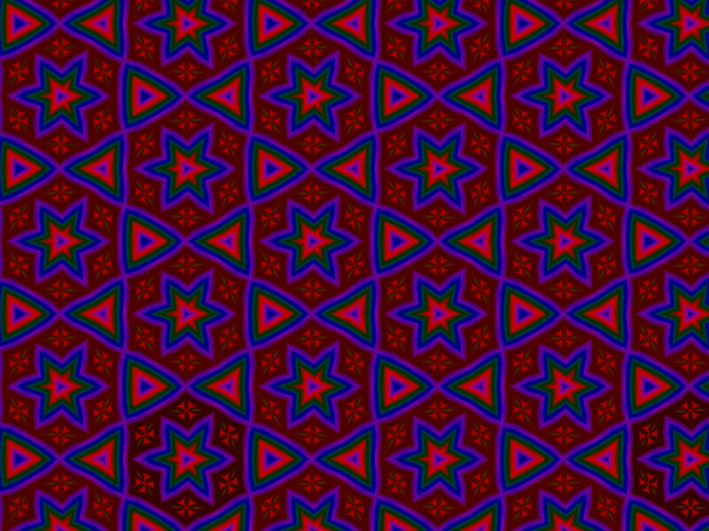 Geometric Star Pattern — Red