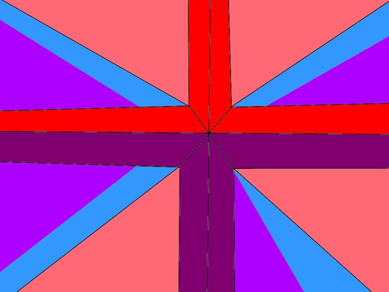 Geometric Star Pattern — Red, Vibrant