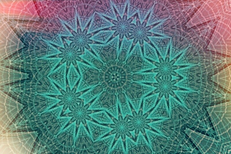 Geometric Star Pattern — Teal