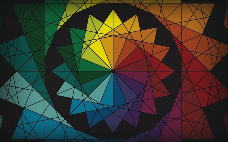 Geometric Star Pattern — Yellow, Vibrant