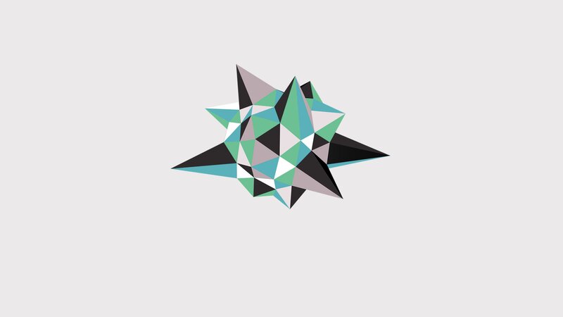 Geometric Star Shape — Green