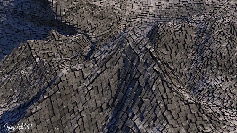 Geometric Stone Landscape