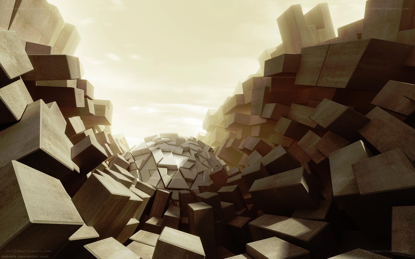 geometric stone tunnel