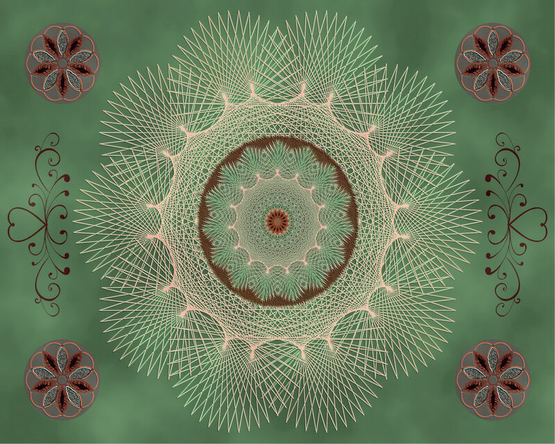 Geometric String Art Mandala