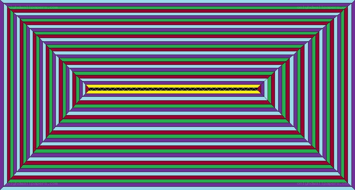 Geometric striped tunnel pattern