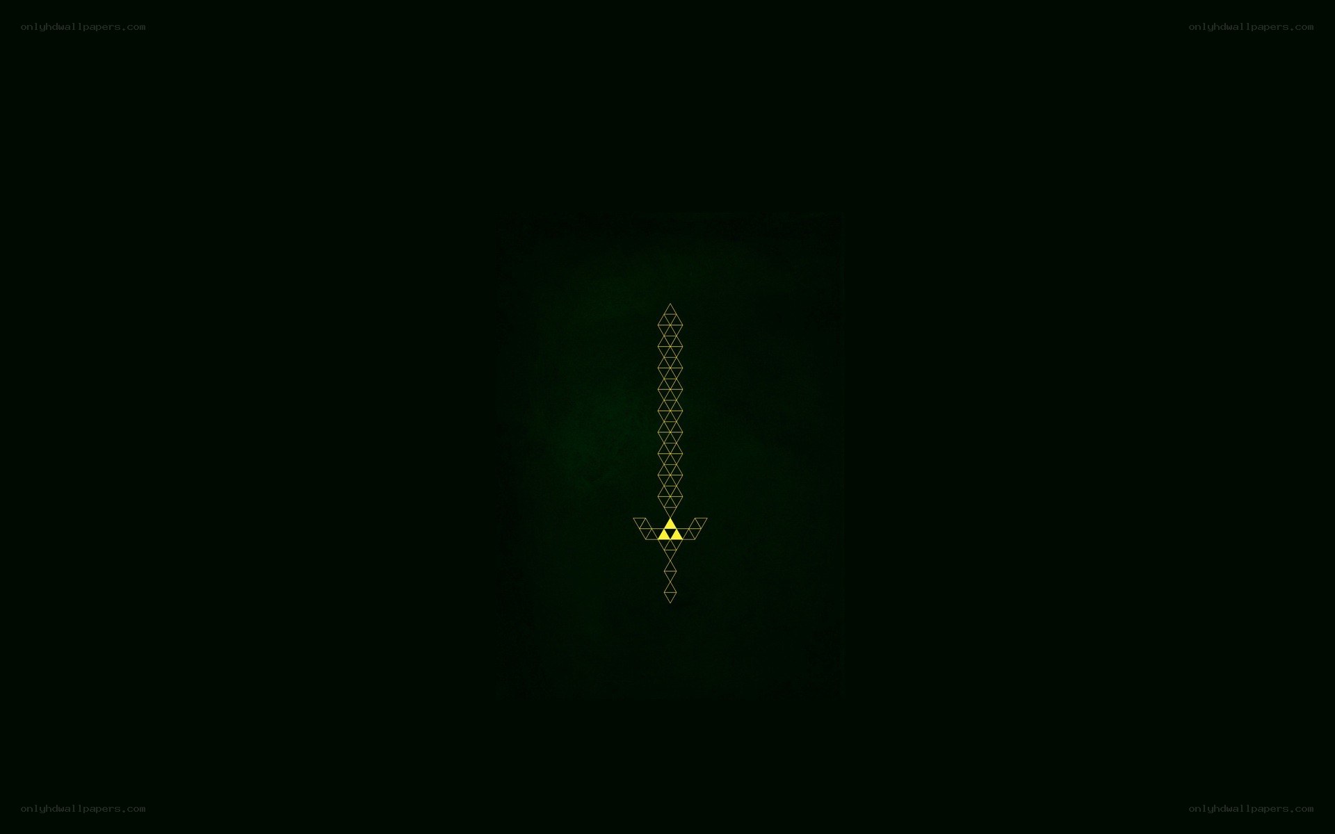 Geometric sword with Triforce symbol