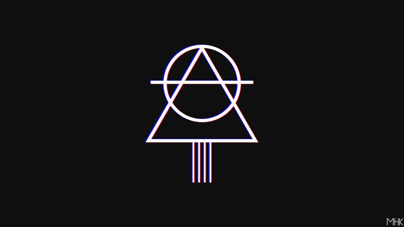 Geometric Symbol on Black