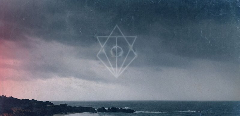 Geometric Symbol over Ocean