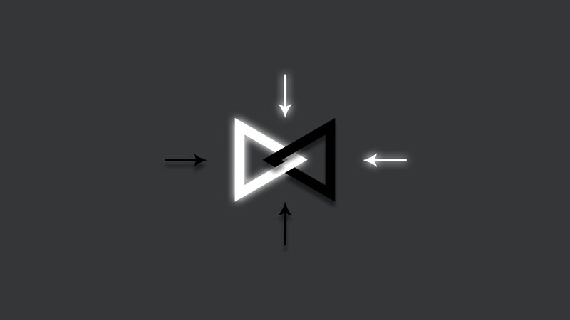 Geometric Symbol with Arrows