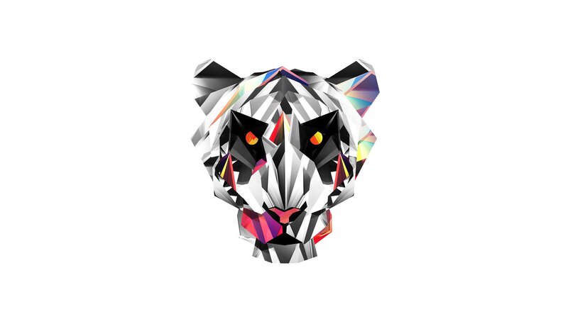 Geometric Tiger Head