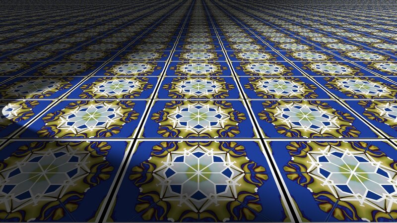 Geometric Tile Floor