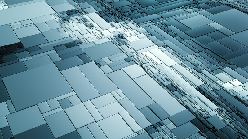 Geometric Tile Pattern — Blue, Abstract