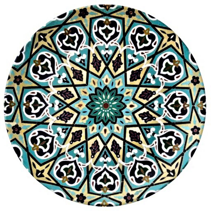 Geometric Tile Pattern — Teal