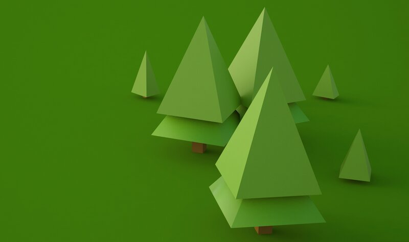 Geometric Trees in a Field