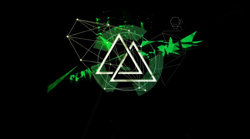 Geometric Triangle Design — Black, Abstract