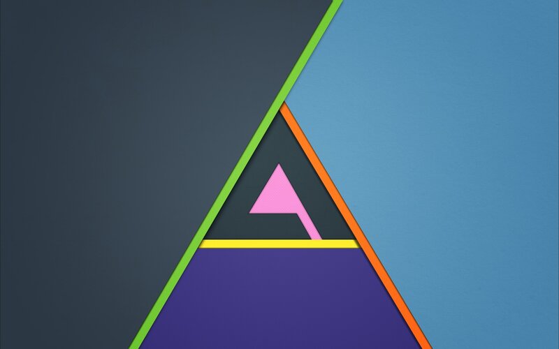 Geometric Triangle Design — Blue, Calm