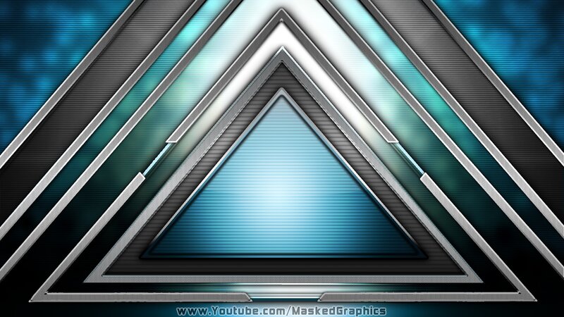 Geometric Triangle Design — Blue, Futuristic