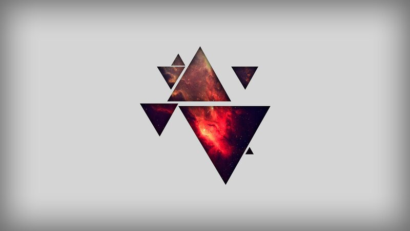 Geometric Triangle Design — Red, Dramatic