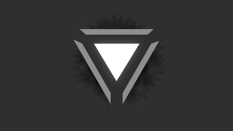 Geometric Triangle Logo — Black