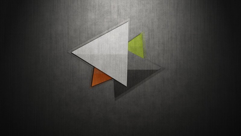 Geometric Triangle Logo — Gray