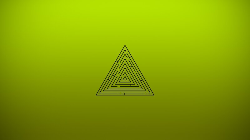 Geometric triangle maze design
