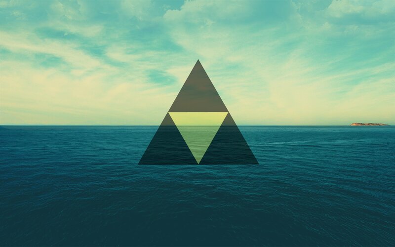 Geometric Triangle over Ocean