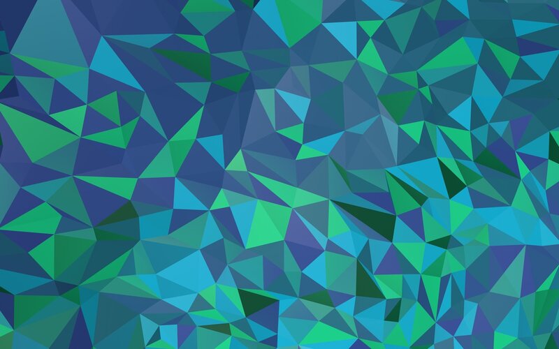 Geometric Triangle Pattern — Blue, Calm, Abstract, Triangles, Green