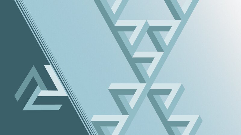 Geometric Triangle Pattern — Blue, Calm, Abstract, Triangles, Lines