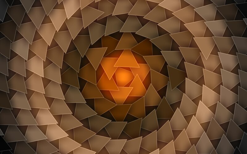 Geometric Triangle Pattern — Brown