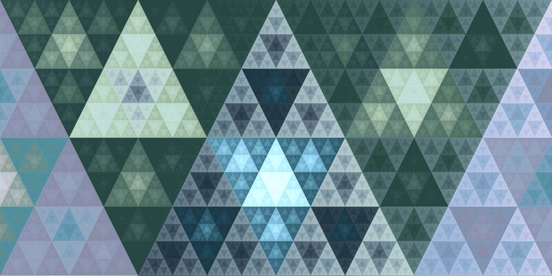 Geometric Triangle Pattern — Green, Calm