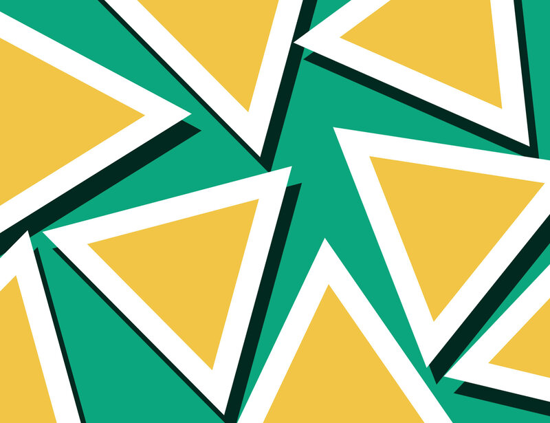 Geometric Triangle Pattern — Green, Dynamic