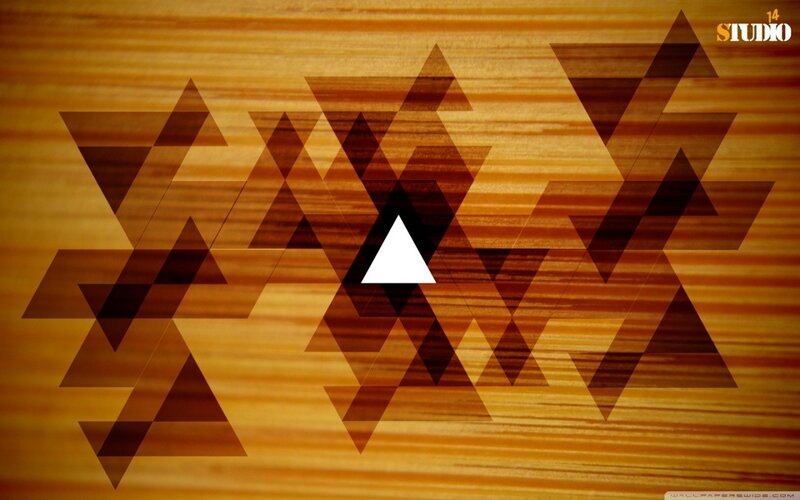 geometric triangle pattern on wood