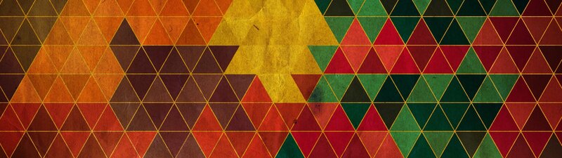 Geometric Triangle Pattern — Orange