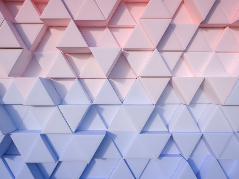 Geometric Triangle Pattern — Pink, Calm, 3d Render