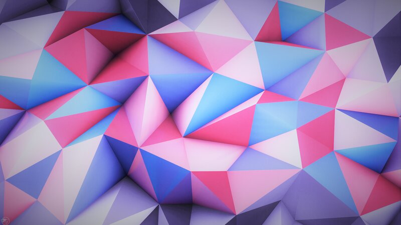 Geometric Triangle Pattern — Pink, Calm, Abstract, Triangles, Color Gradient