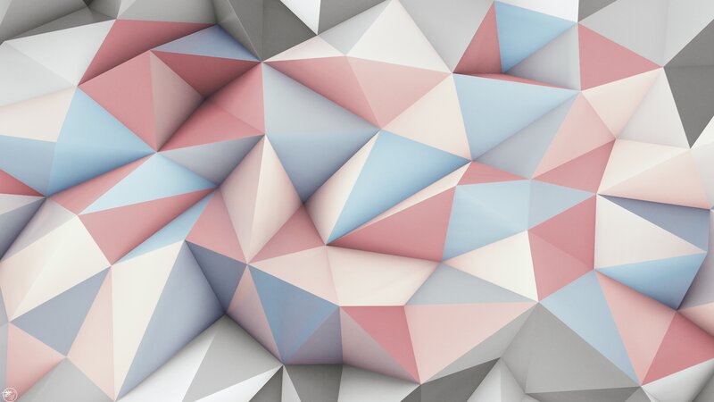Geometric Triangle Pattern — Pink, Calm, Abstract, Triangles, Pastel Colors, 3d Effect