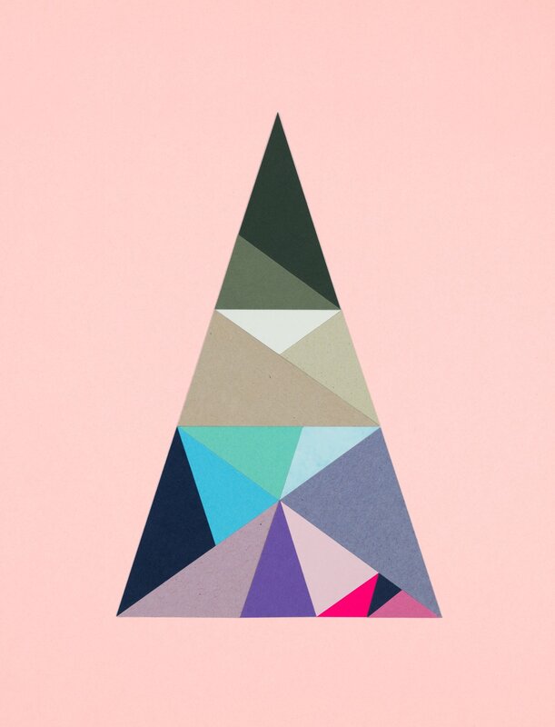 Geometric Triangle Pattern — Pink, Calm, Abstract, Triangles, Pink Background