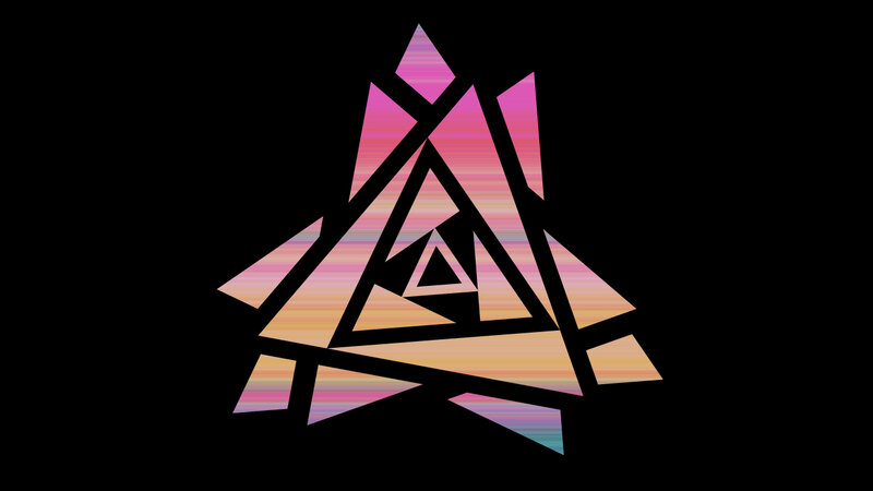 Geometric Triangle Pattern — Pink