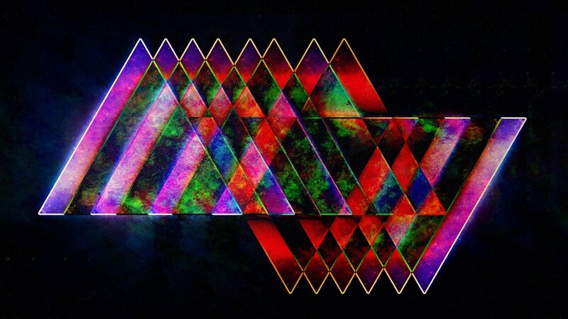 Geometric Triangle Pattern — Purple