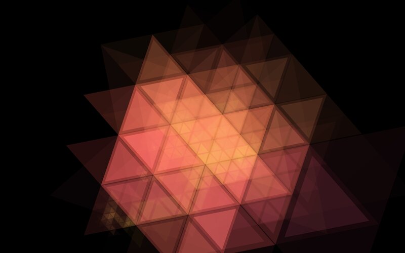 Geometric Triangle Pattern — Red, Dramatic